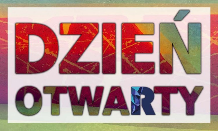 dzień otwarty dzień otwarty napisz kolorowe litery